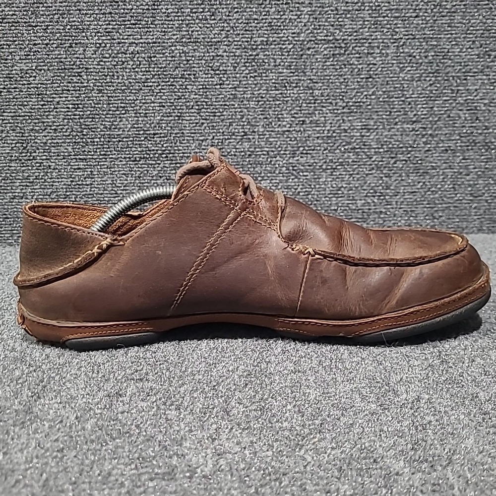 Olukai Men's Ohana Brown Leather Lace Up Convertible‎ Loafers Size US 11 - Picture 10 of 14